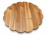 Stunning acacia Wood Scallop Edge Placemat - Versatile Dining Board